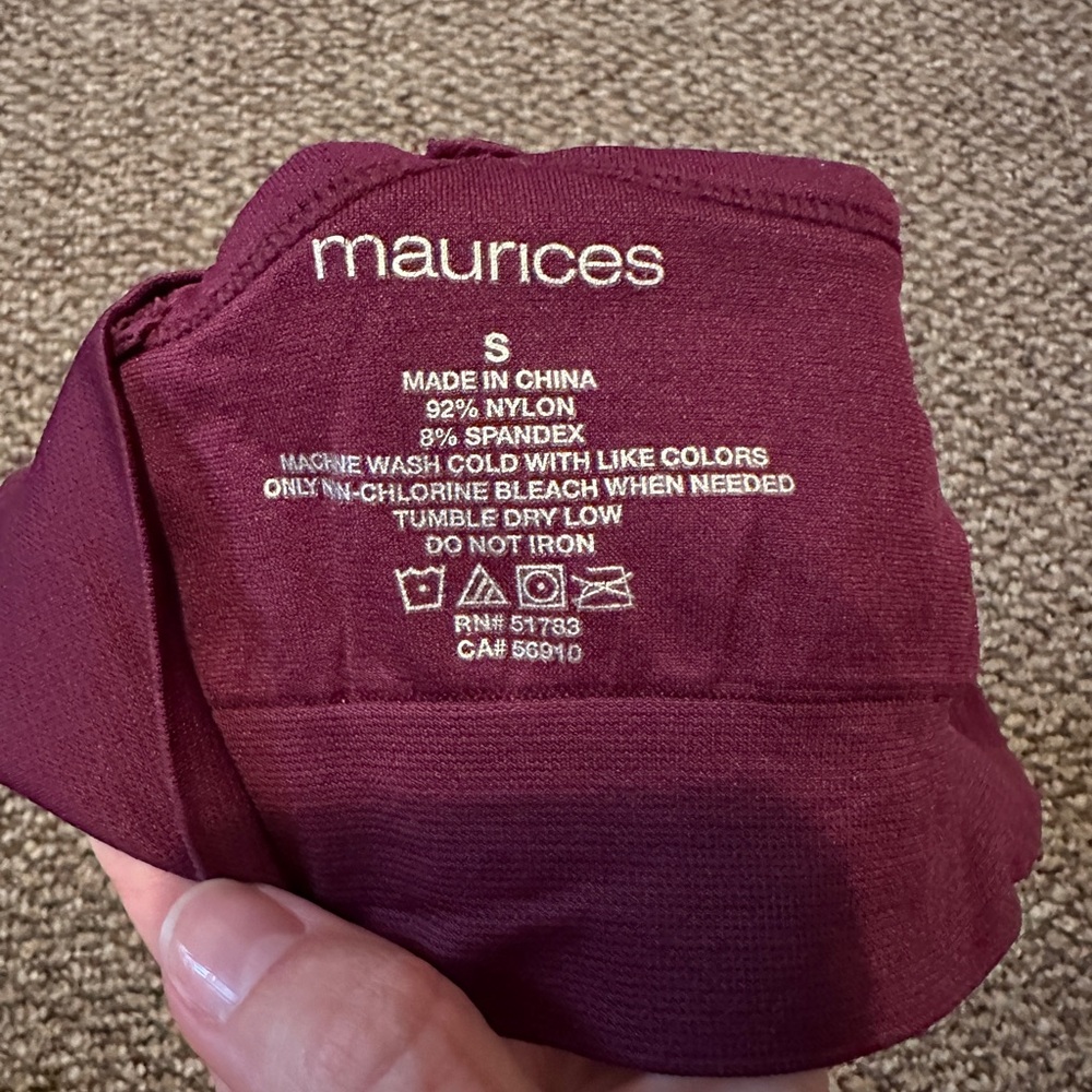 Maurices Deep Burgundy Sports Bra - Picture 3 of 3